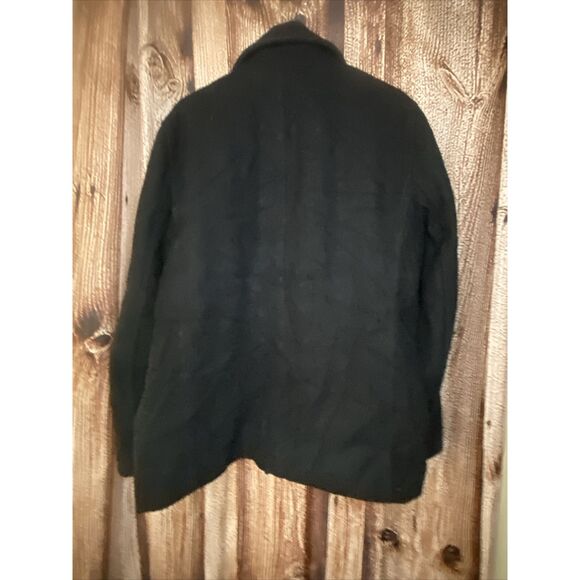 Gap Mens Black Outdoor Pea Coat Button Up Size XL Wool - Picture 4 of 4